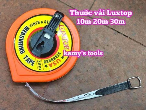 Thước dây vải cuộn 10 mét 20 mét 30 mét Luxtop LT-FT10, LT-FT20, LT-FT30, thước vải 10m 20m 30m