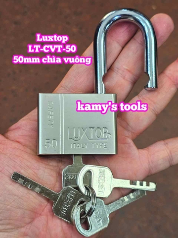 Ổ khóa trắng chìa vuông 4 chìa 5F 50mm Luxtop LT-CVT-50