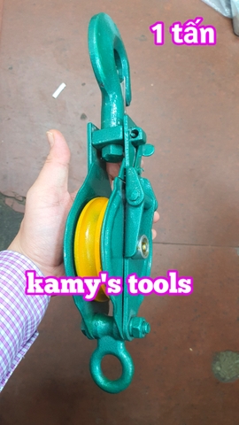 Ròng rọc đơn 1 tấn, puly sắt đơn 4 inch 100mm, puly 1 rãnh
