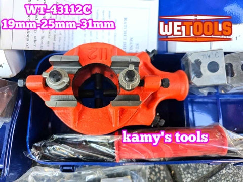 Bộ dụng cụ tiện ren ống sắt tráng kẽm EMT bằng tay 1/2 3/4 1 inch 19mm 25mm 31mm Wetools WT-43112C