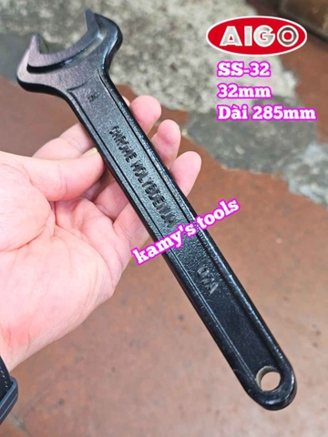 Cờ lê 1 đầu miệng 32mm AIGO SS-32 Forged Chrome Molybdenum JIS dài 285mm