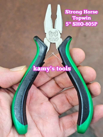 Kìm điện bằng có răng 5 inch 125mm SHO-805P Strong Horse Topwin