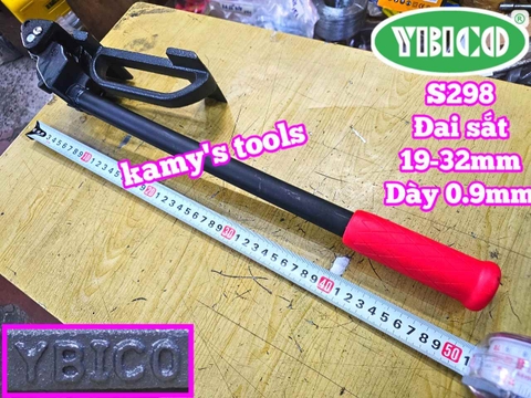 Dụng cụ đóng đai siết căng dây đai sắt thép Ybico S298 19-32mm dài 500mm