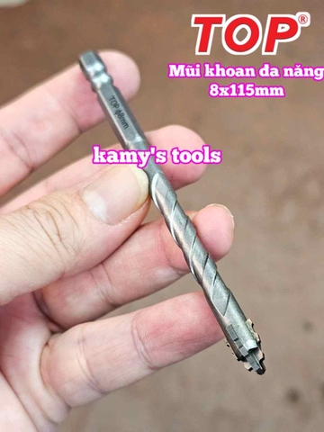 Mũi khoan đa năng 4 cạnh chuôi lục giác dài 115mm TOP 6mm 8mm 10mm LU-MKTOP-6 LU-MKTOP-8 LU-MKTOP-10 (BÁN LẺ 1 CÁI)