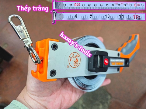 Thước đo dầu 5 mét 10 mét 15 mét 20 mét 30 mét thép trắng Lion