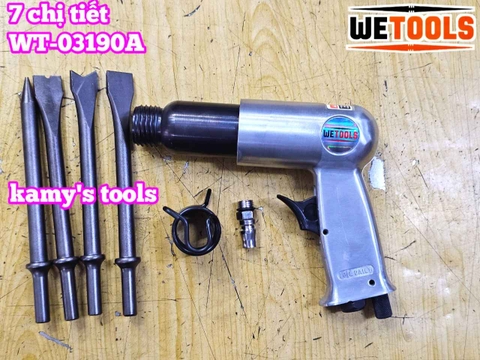 Máy đục hơi bê tông khí nén 7 chi tiết 190mm Wetools WT-03190A