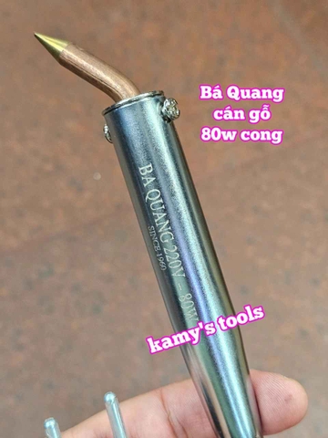 Mỏ hàn chì cán gỗ Bá Quang 80W loại cong và loại thẳng BQ-80GC BQ-80GT