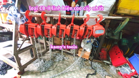 Pa lăng xích kéo tay Nitto 1 tấn 3m (3 mét) 5m (5 mét) model 10VP5 loại CB-II xích đóng logo G80 chính hãng cao cấp