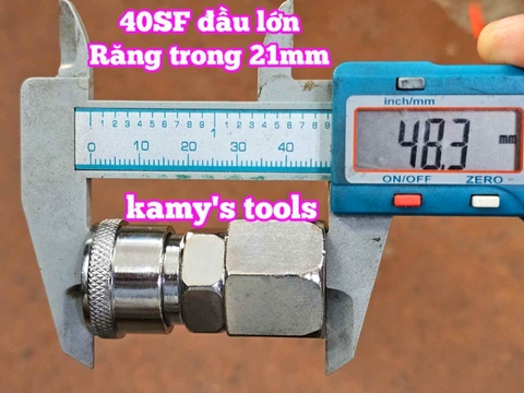 Bộ nối nhanh hơi khí nén ren trong 21mm 40PF 40SF Wetools WT-40PF WT-40SF