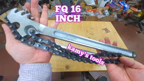Cờ Lê Xích 15” Wetools Dài 375mm Mở Được Ống 130mm (Cảo Dây Xích 15”)
