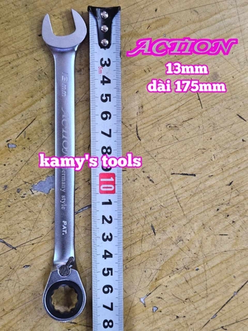Cờ lê vòng miệng tự động Action có lẫy đảo chiều 8mm 10mm 12mm 13mm 14mm 17mm 19mm