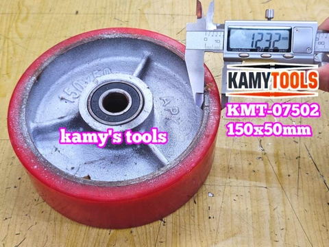 Bánh xe PU mâm gang 150mm 150x50mm Kamytools KMT-07502