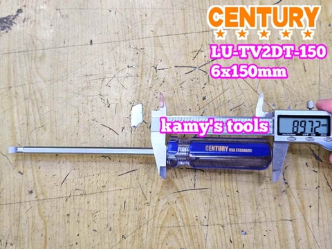 Tua vít 2 đầu cán trong 6x150mm Century LU-TV2DT-150