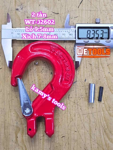 Móc cẩu nối xích chốt lưỡi gà 2 tấn dùng cho xích 7-8mm Wetools WT-32602