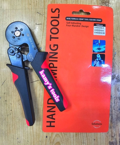 HSC8 6-6A Kìm bấm cos lục giác pin tròn rỗng CV tools 0.25-6mm2