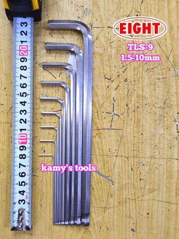 Bộ lục giác bi 9 chi tiết 1.5-10mm Eight TLS-9 (không có chữ N)