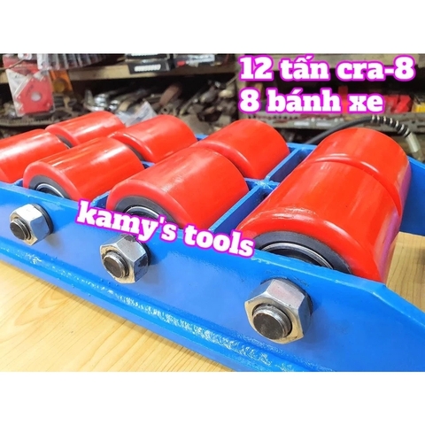 con rùa lăn máy 12 tấn model CRA-8 8 bánh xe, rùa chuyển hàng