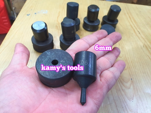 Khuôn đột lỗ mũi đột lỗ sắt V, thanh đồng cái dùng máy đột lỗ thủy lực CH-70 HHM-70 (bán lẻ 1 bộ)