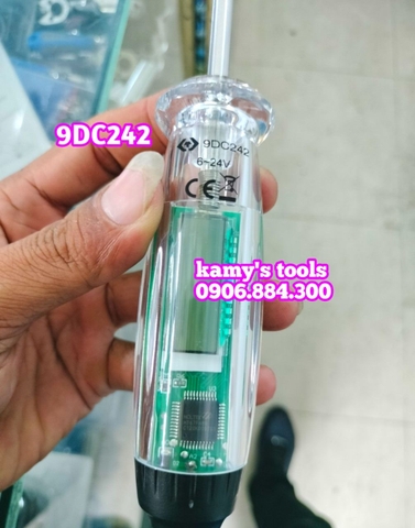 Bút thử điện 1 chiều DC hiển thị số dành cho xe máy xe ô tô Kingtony 9DC242