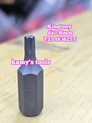 Mũi vít đóng bông sao hoa thị 6 cạnh Kingtony dài 36mm T20 T25 T27 T30 T40 T45 T50 T55 T60 model 1636T