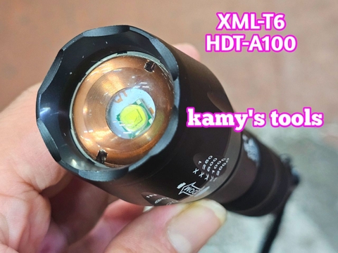 Đèn pin siêu sáng 5 chế độ XML-T6 HDT-A100 UltraFire dài 135-156mm