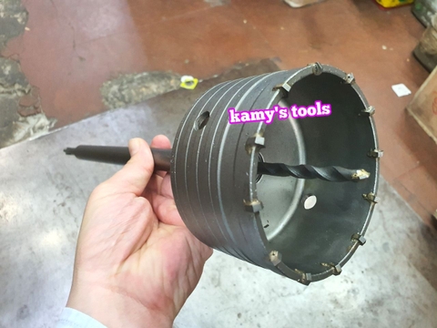 Mũi khoan khoét lỗ tường rút lõi bê tông 65mm 70mm 75mm 80mm 85mm 90mm 95mm 100mm dài 200mm 350mm (hộp đỏ)