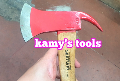 Búa rìu bổ củi, chặt cây, làm vườn, thoát hiểm, cứu hộ đa nặng 800g dài 385mm Sơn Tùng