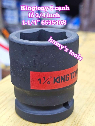 1-1/16 1-1/8 1-3/16 1-1/4 1-5/16 đầu tuýp khẩu lỗ 3/4 inch 6 cạnh Kingtony 653534S 653536S 653538S 653540S 653542S
