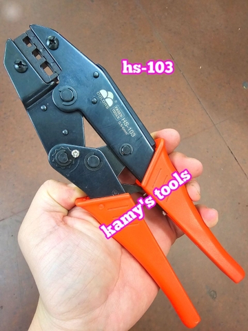 Kìm bấm cos đầu nón mũ chụp phủ nhựa Fasen HS-103 0.5-6mm2 dài 225mm