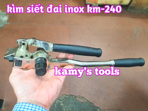 Kìm siết đai inox KM-S240 kamy tools, dụng cụ rút siết cảo căng dây đai inox tương tự s240 ybico