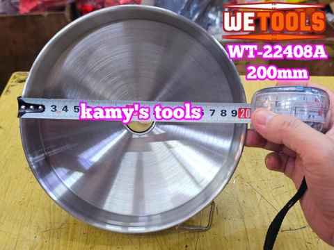 Phễu inox thép không gỉ chiết rót chất lỏng có quay treo 8 inch 200mm Wetools WT-22408A
