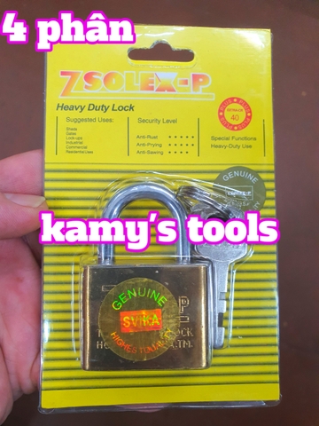 Ổ khóa Solex vàng 30mm 40mm 50mm 60mm cao cấp