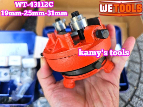 Bộ dụng cụ tiện ren ống sắt tráng kẽm EMT bằng tay 1/2 3/4 1 inch 19mm 25mm 31mm Wetools WT-43112C