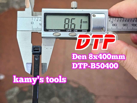 Dây rút dây thít nhựa màu đen trắng 8x400mm DTP-B50400 DTP-W50400 (1 bịch/100 sợi)