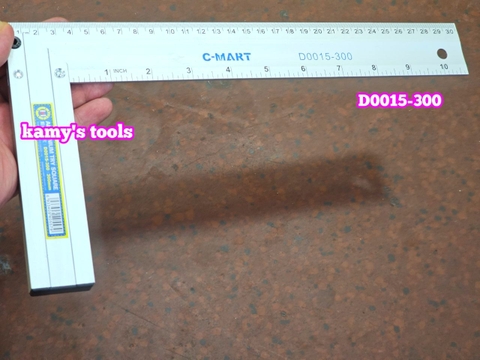 D0015-300 Thước ke góc vuông hợp kim nhôm 300mm C-mart