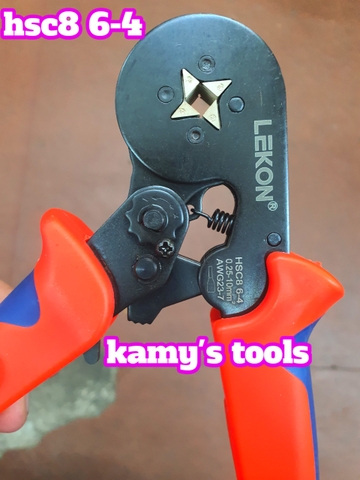 Kìm bấm cos pin tròn rỗng Lekon HSC8 6-4 và HSC8 6-6A