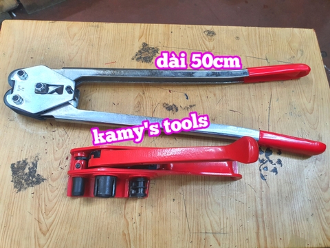 Bộ dụng cụ siết dây đai nhựa và kẹp bấm bọ đai nhựa PP PET bằng tay 16mm 19mm