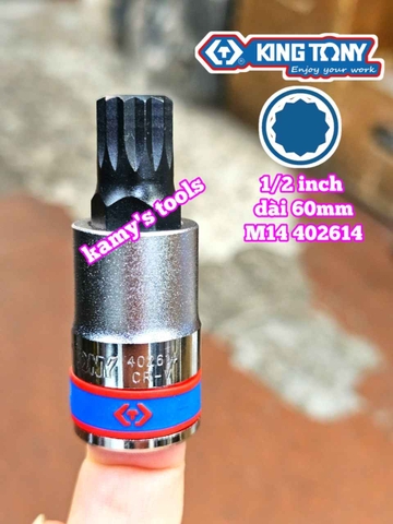 Tuýp lú đầu sao M 12 cạnh 1/2 inch Kingtony M6 M8 M10 M12 M14 402606 402608 402610 402612 402614