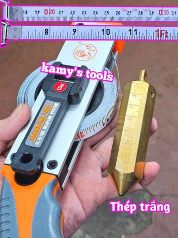 Thước đo dầu 5 mét 10 mét 15 mét 20 mét 30 mét thép trắng Lion