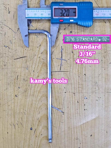 Lục giác bi hệ inch Standard 3/16 inch 4.76mm dài 165x32mm STD-68336