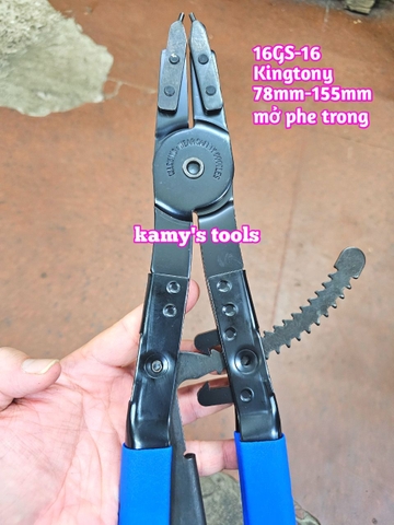 Kìm mở phe trong Kingtony 16 inch dài 405mm 68GS-16 mở phe đường kính 78-155mm