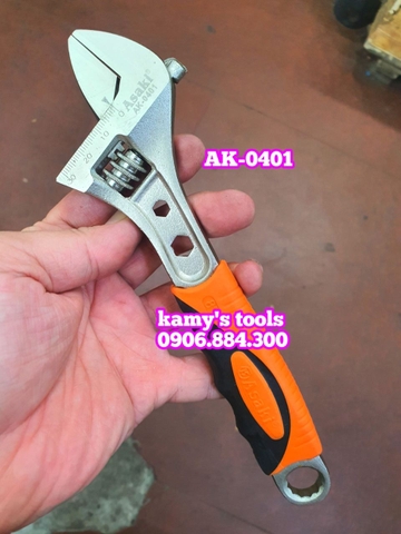 Mỏ lết cán bọc nhựa Asaki 8 inch 200mm Asaki AK-0401