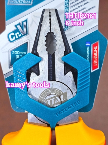 Kìm điện cách điện 1000V Total 8 inch dài 200mm THTIP2181