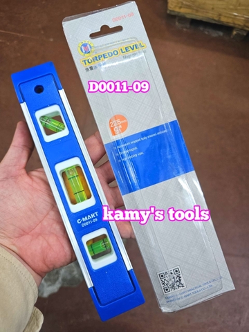 D0011-09 Thước thủy mini C-Mart 9 inch 225mm có nâm châm từ tính