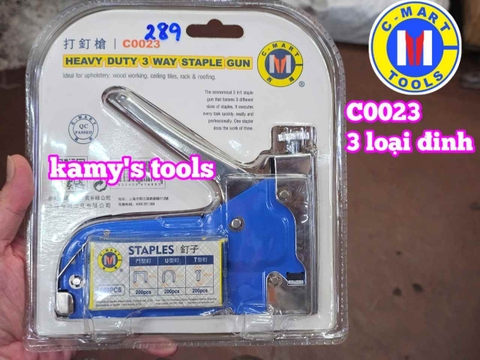 Dụng cụ kìm bấm đinh ghim 3 loại đinh cầm tay C-mart C0023 dài 155mm