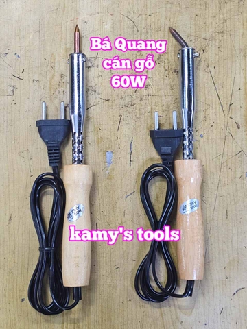 Mỏ hàn chì cán gỗ Bá Quang 60W loại cong và loại thẳng BQ-60GC BQ-60GT