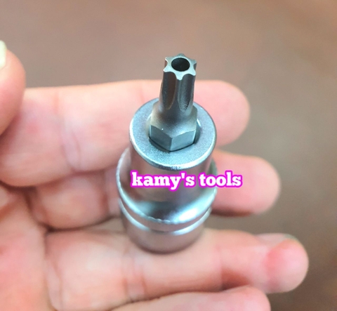 Đầu tuýp khẩu lú đầu bông sao hoa thị 1/2 inch Licota T20 T25 T27 T30 T40 T50 T55 loại không lỗ và có lỗ (bán lẻ 1 cái)