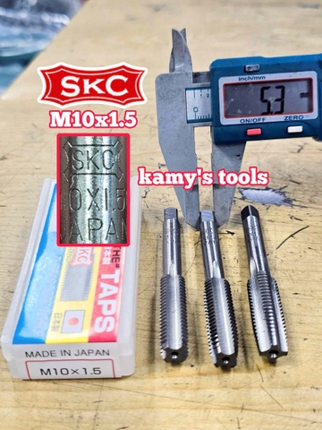 Bộ taro ta rô SKC M10x1.5 Nhật 3 mũi chính hãng logo khắc rõ nét