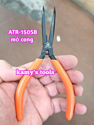 ATR-150SB Kìm mũi nhọn không răng loại cong mini Fujiya dài 150mm