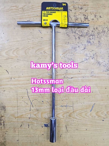 Cần tuýp chữ T loại dài Hotssman lọt lòng khoảng 45mm-50mm cỡ 8mm 10mm 12mm 13mm 14mm 17mm